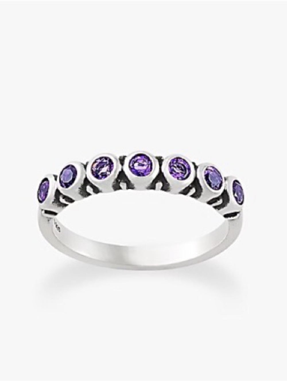 James Avery Amethyst Stacker Ring, Size 8, Pre owned